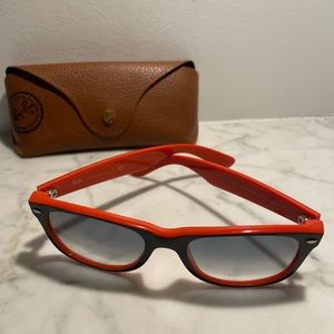 Authentic Ray-Ban Eyeglasses RB2132 New Wayfarer 789/3F 52 / 18 Blue & Orange!